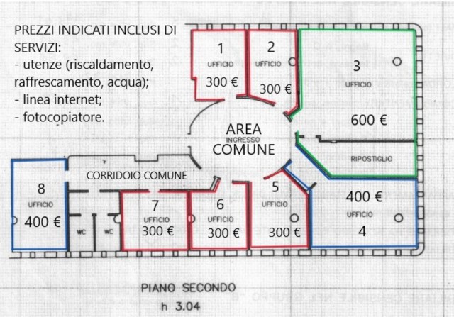 Ufficio in Affitto a 2